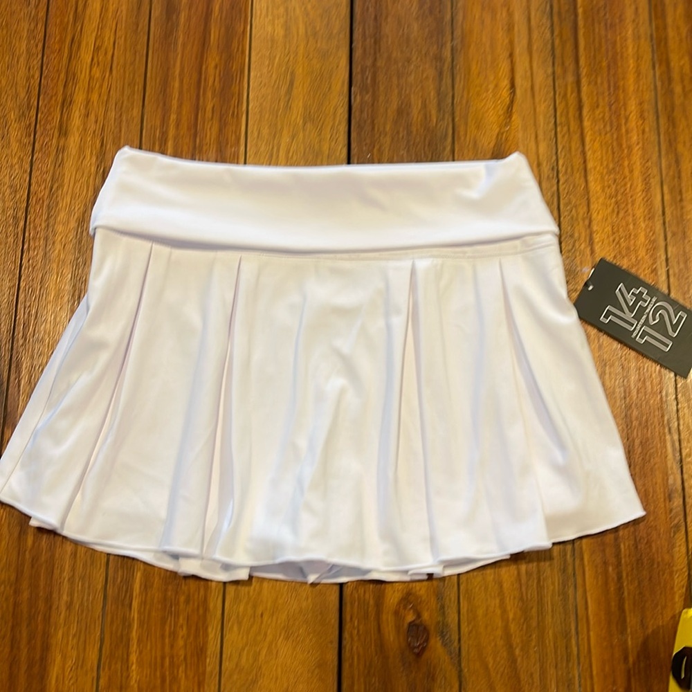 A Line Pleated Pickle Ball Skirt Skort Size L